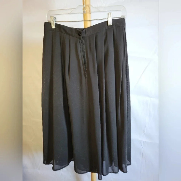 Vintage Braemar Jeremy Skott Black Skirt Side Zipper size 13/14 - Picture 4 of 6